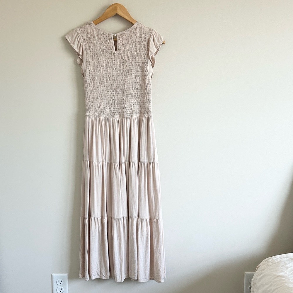 Fairy Smocked Tier Ruffle Maxi Dress Small - Picture 5 of 8